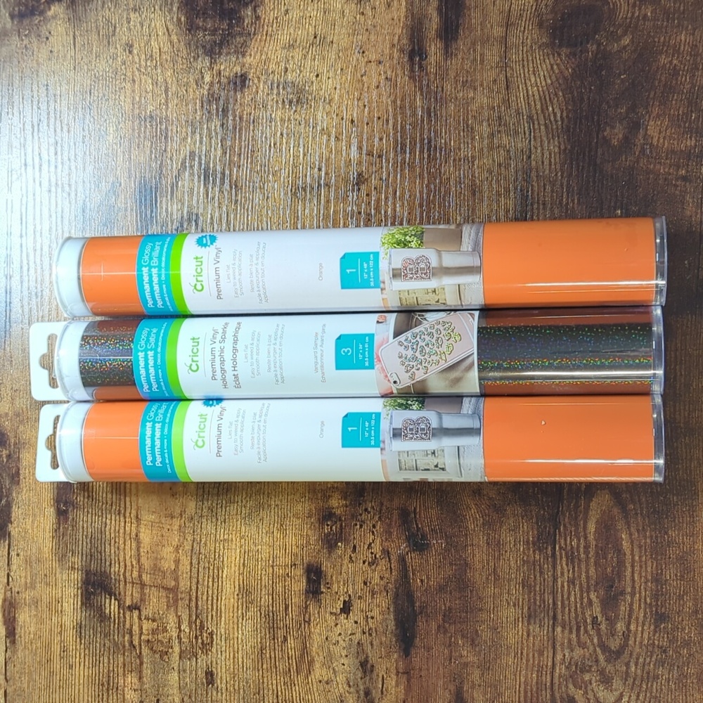 Set of 3- Cricut Permanent & Holographic Permanent Vinyl